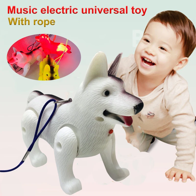 

2019 Fashion German Shepherd Plastic LED Electric Dog for Kids Drop Shipping