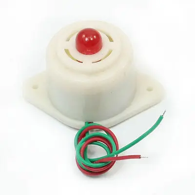 

DC 12V 2 Wire Industrial Red LED Flashing Alarm Buzzer 100dB BJ-3