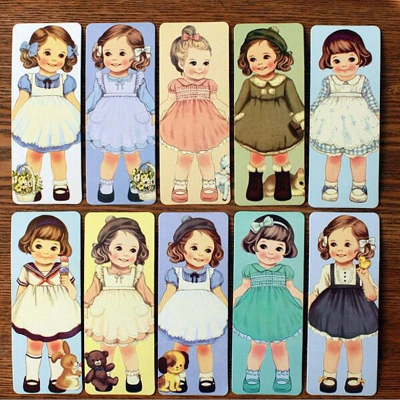 Book Marks Paper Stationery | School Supplies | Doll Bookmark -  30sheets/pack Retro - Aliexpress