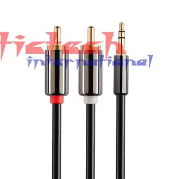 

by dhl or ems 100pcs HIFI RCA Jack Audio Cable Premium Version1M 2M 3.5mm Male to 2RCA Male AUX Cables for DVD Headphone