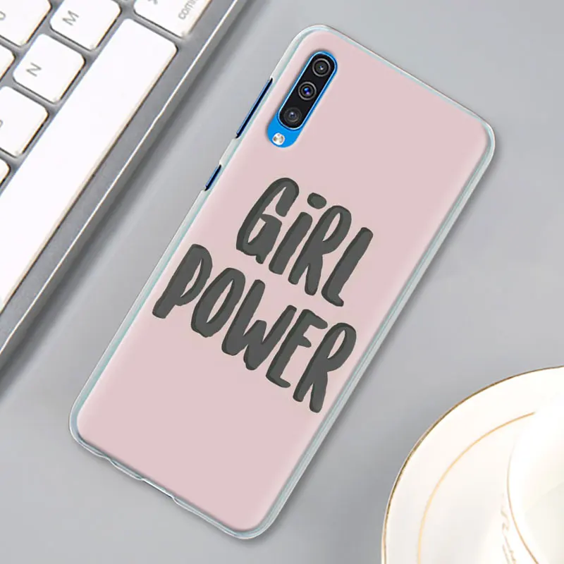 Эстетика Минимальный «Girl power» и женских чехол для samsung Galaxy A30 A40 A50 A70 A6 A8 плюс A7 A9 M30 Футляр для телефона