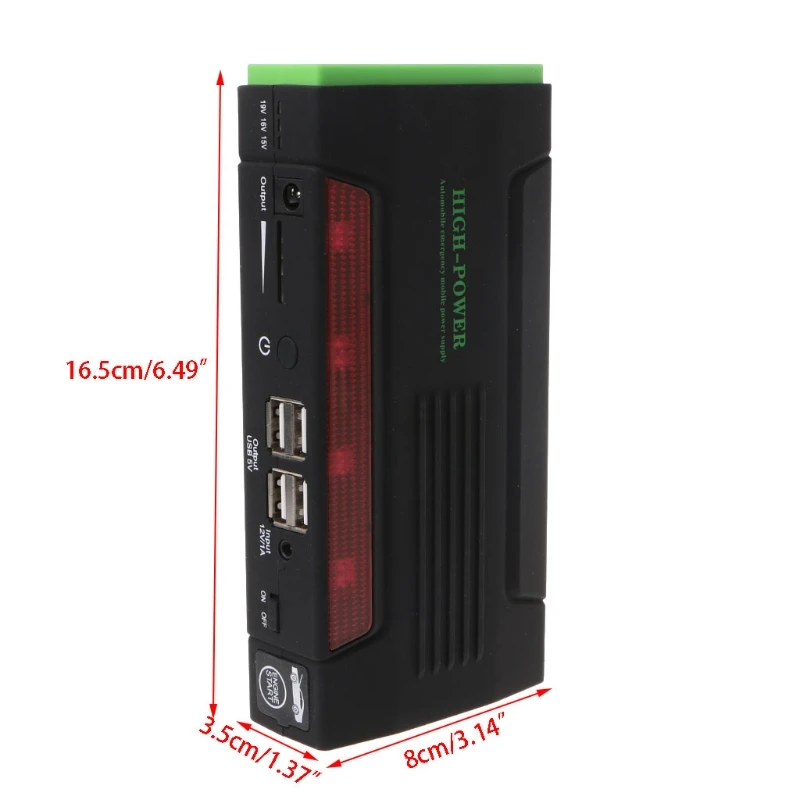 OOTDTY 68000mAh Battery Charger Portable Mini Car Jump Starter Booster Power Bank 12V OOTDTY 68000mAh Battery Charger Portable Mini Car Jump Starter Booster Power Bank 12V