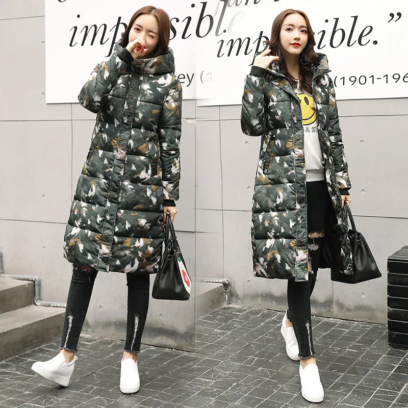 Hooded Colorful Winter Down Coat Jacket Long Warm Women Casaco Feminino Abrigos Mujer Invierno Parkas Outwear Coats Ru50