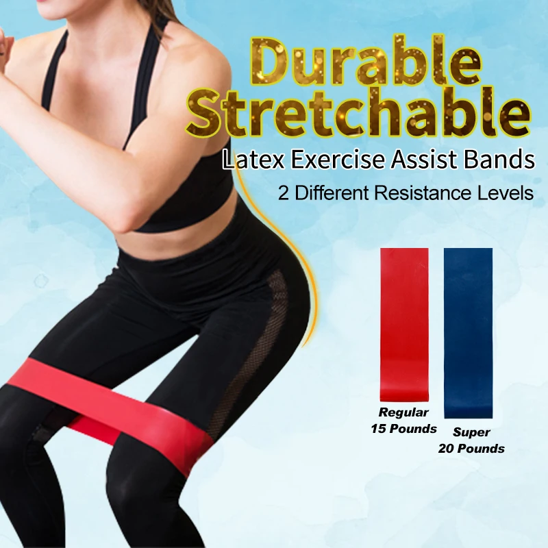 

4 Pieces Resistance Loop Exercise Bands Fitness Equipment Natural Latex Pulling Ring Sports Yoga Gym Strength Training Athletic