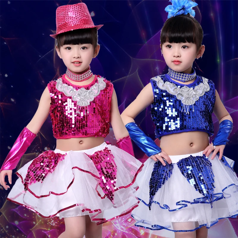 (10 комплектов) детская одежда для джаза новое платье принцессы с блестками для девочек и юбка