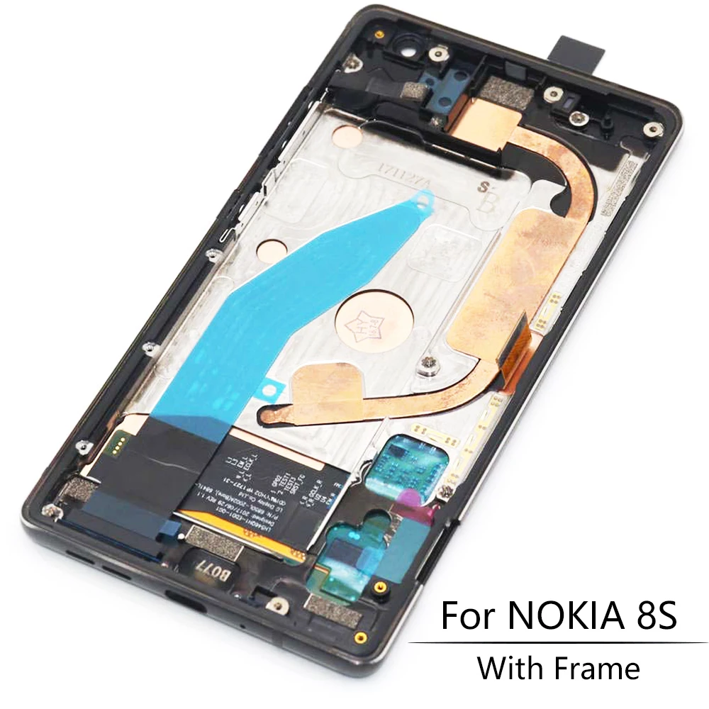 Оригинальный AMOLED ЖК дисплей для NOKIA 8 Sirocco сенсорный с рамкой битыми