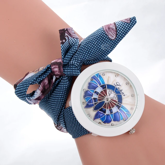 Fashion Ladies Flower Scarves Bracelet Women Watches Diamond Crystal Quartz Wris Fashion Ladies Flower Scarves Bracelet Women Watches Diamond Crystal Quartz Wris