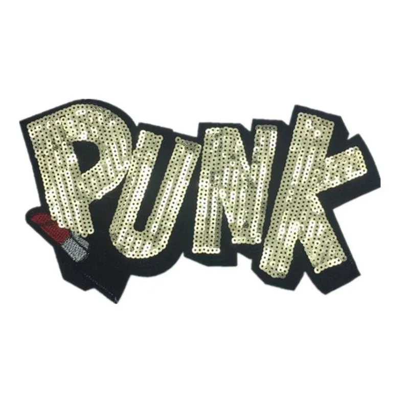 

T shirt women Letters patch sequins 250mm PUNK deal with it biker patches for clothing Diy stickers t shirt mens free shipping