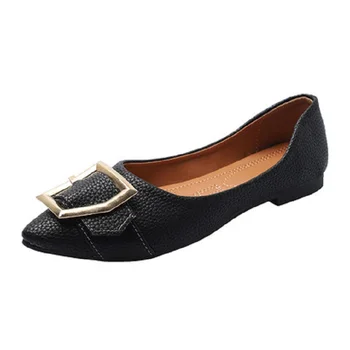 

Shoes women 2019 spring new versatile flat shoes pointed shallow mouth soft bottom solid color single shoes women