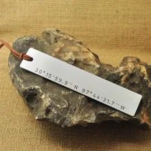 Широта Закладка с долготой, ручная штампованная легированная Закладка, пользовательские координаты, Свадебный юбилейный книжный маркер, мужской подарок