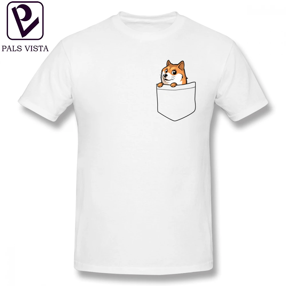 

Doge T Shirt Doge Pocket Pocket Doge T-Shirt Men 100 Percent Cotton Tee Shirt Print Beach Fun 5x Short Sleeves Tshirt