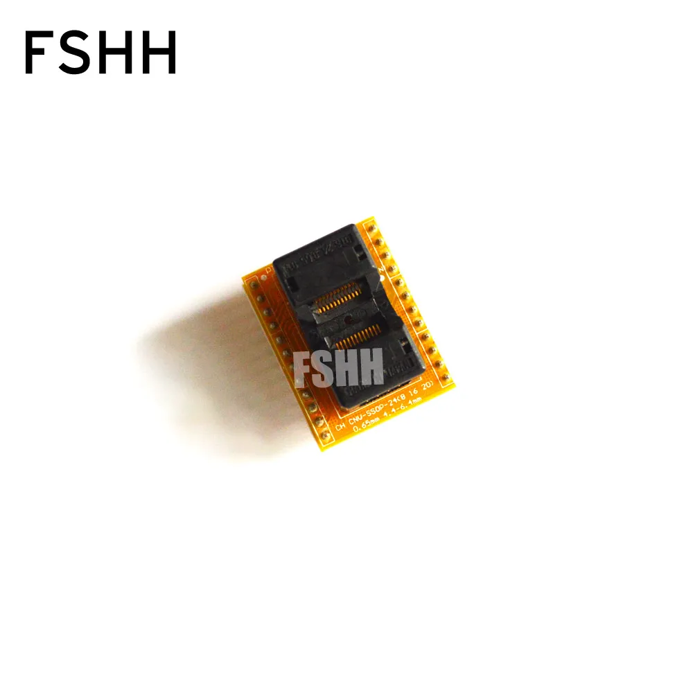 CNV-SSOP24-DIP Programmer adapter SSOP24 to DIP24 Programmer adapter TSSOP24 ic test socket Pin pitch=0.65mm width=4.4mm 6.4mm modules ssop24 ic test socket tssop24 fp 24 0 65 01a enplas programmer adapter with 24 pins 5 6mm body width 0 65mm pitch