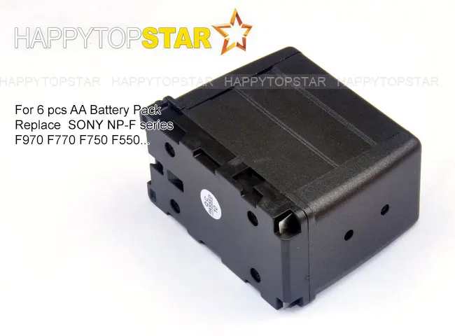 AA LR06 LR6 5# разъемная застежка-молния Батарея коробка адаптер Мощность 7,2 V для CN-216 YN-160 Pad 22 светодиодный видео светодиодный Заменить sony np F550 F970 F750 F570