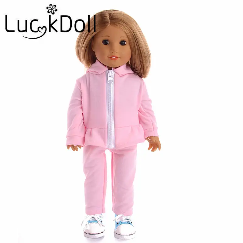 LUCKDOLL Soprts костюмы одежда подходит 18 дюймов Американский 43 см Кукла одежда аксессуары, игрушки для девочек, поколение, подарок на день рождения