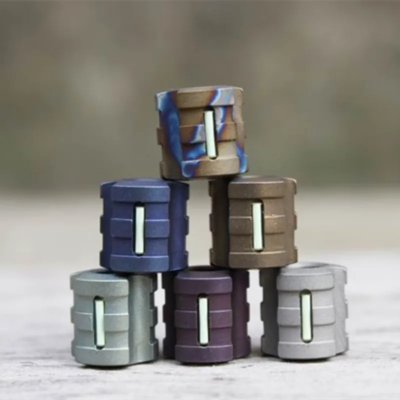 G Titanium Alloy Knife Beads Paracord Can Fits Tritium Gas Tube Knife Lanyard Rope Outdoor