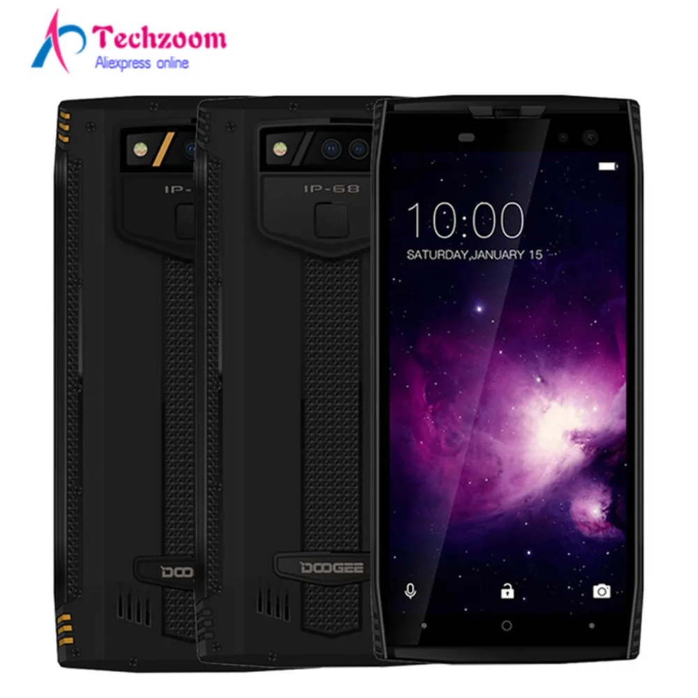 IP68 Водонепроницаемый DOOGEE S50 смартфон 5180 мАч Быстрая зарядка 18:9 5 7 ''MTK6763T 2 ГГц