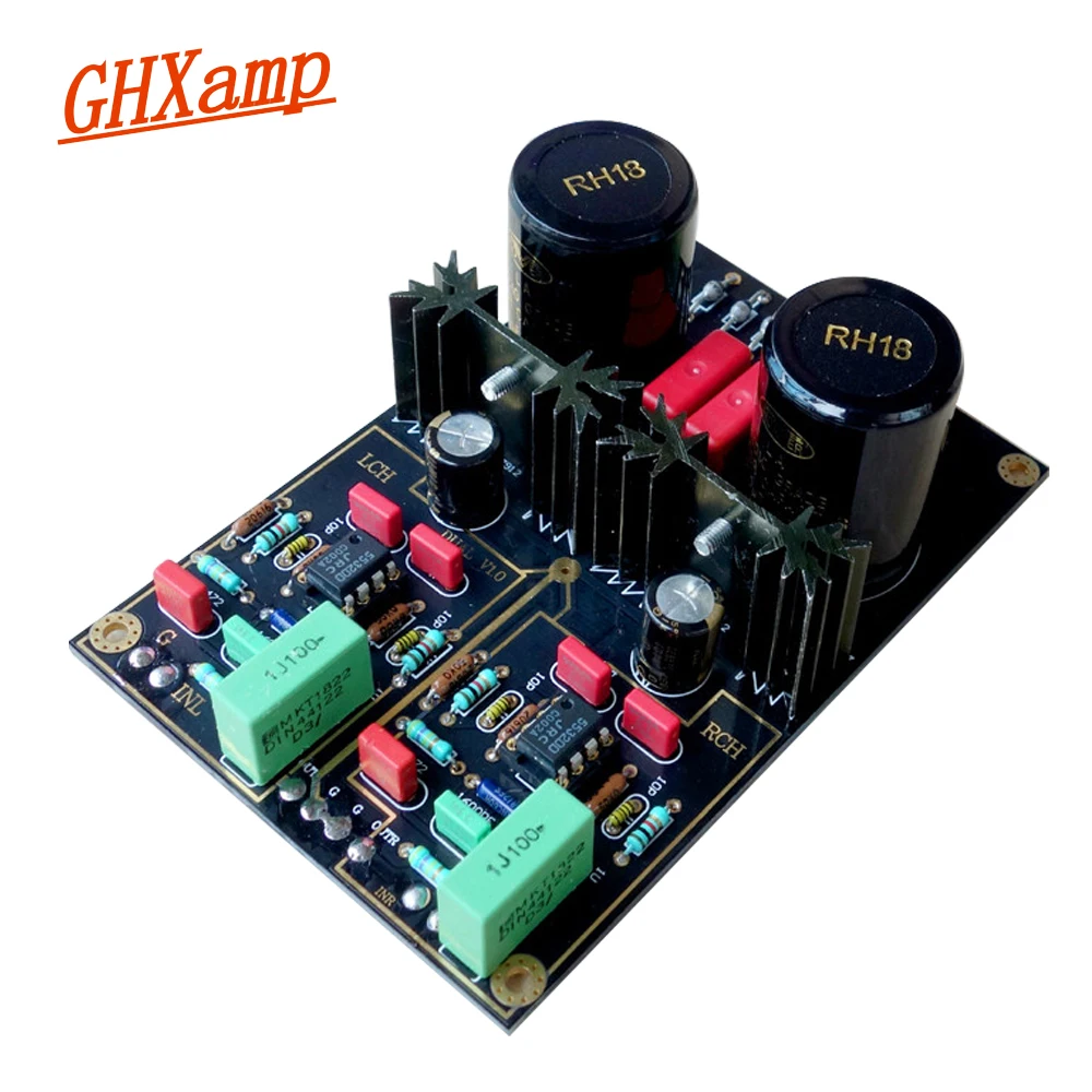 GHXAMP Germany DUAL Circuit MM PHONO NE5532 Pre-Amplifier Vintage Player Long-Playing Audio Amplifier Amplification Board GHXAMP Germany DUAL Circuit MM PHONO NE5532 Pre-Amplifier Vintage Player Long-Playing Audio Amplifier Amplification Board