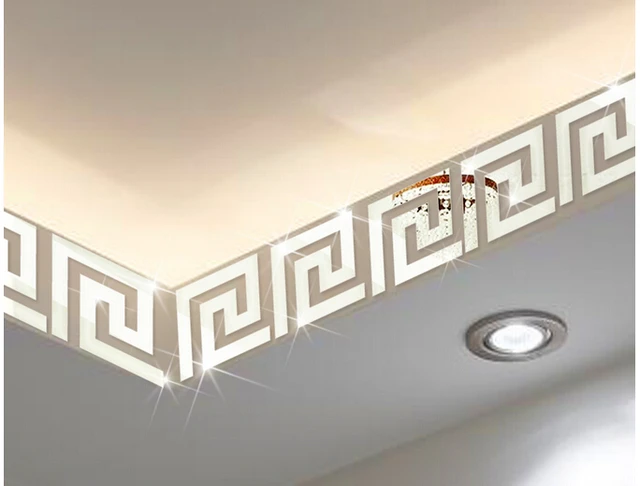 10pcs Lot 10x10cm Geometric Mirror Like Reflective Wall Border 10pcs Lot 10x10cm Geometric Mirror Like Reflective Wall Border Sticker For Bedroom Living Room