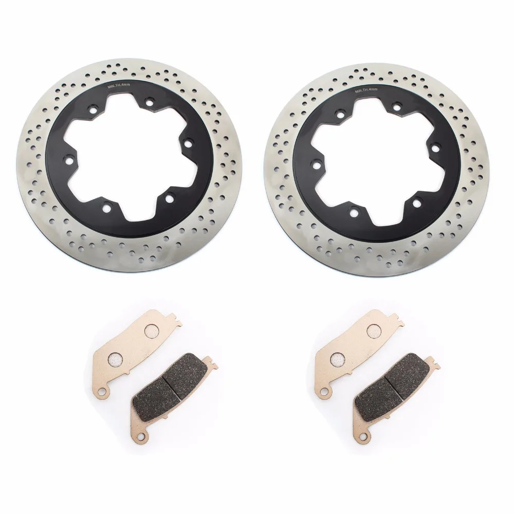 

BIKINGBOY Front Brake Discs Disks Rotors Brake Pads For Thunderbird Sport 885 1998-2003 Tiger 955i 2001 2002 2003 2004 01-04