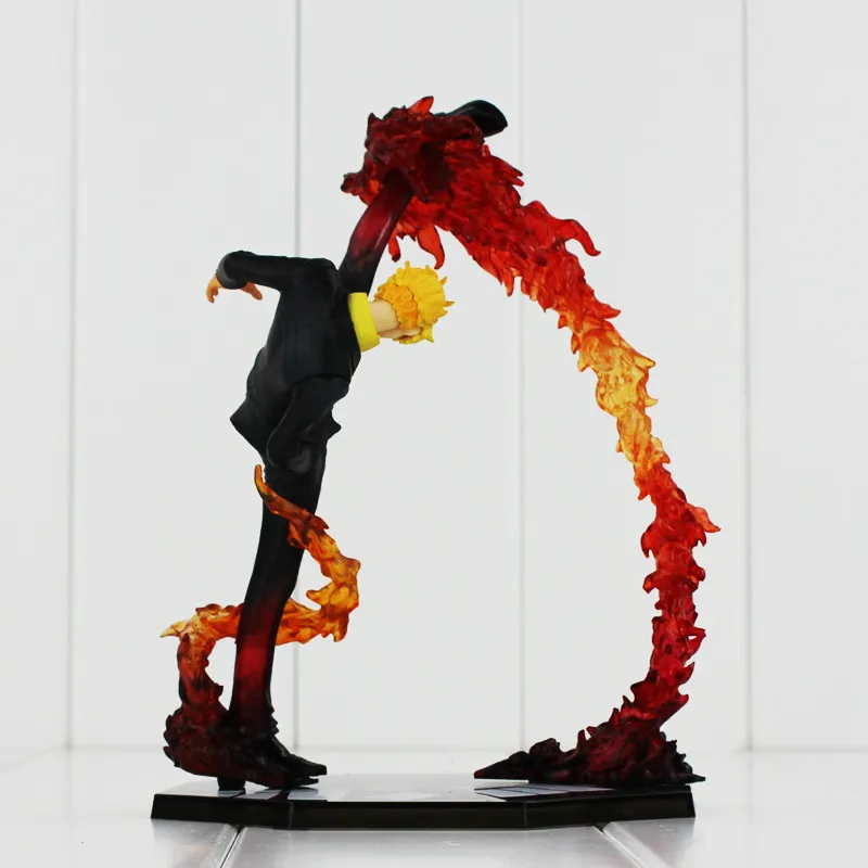 15 см аниме одна деталь черная нога Санджи пожарная Битва Ver ПВХ фигурка Модель Куклы Игрушки для детей Подарки