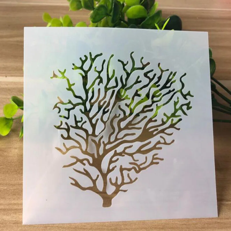 

Stencil Branch Hollow Painting Template Embossing Craft Bullet Journal Accessories Sjablonen For Scrapbooking Stencil Reusable