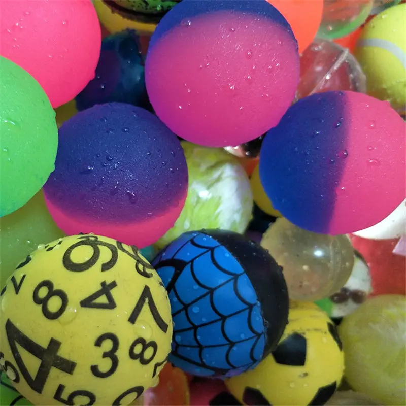

10pcs/lot Funny toy balls mixed Bouncy Ball child elastic rubber ball Children kids of pinball bouncy toys antistress ball