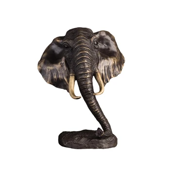 

hot selling indian elephant statue african elephant head bronze ornament sculpture