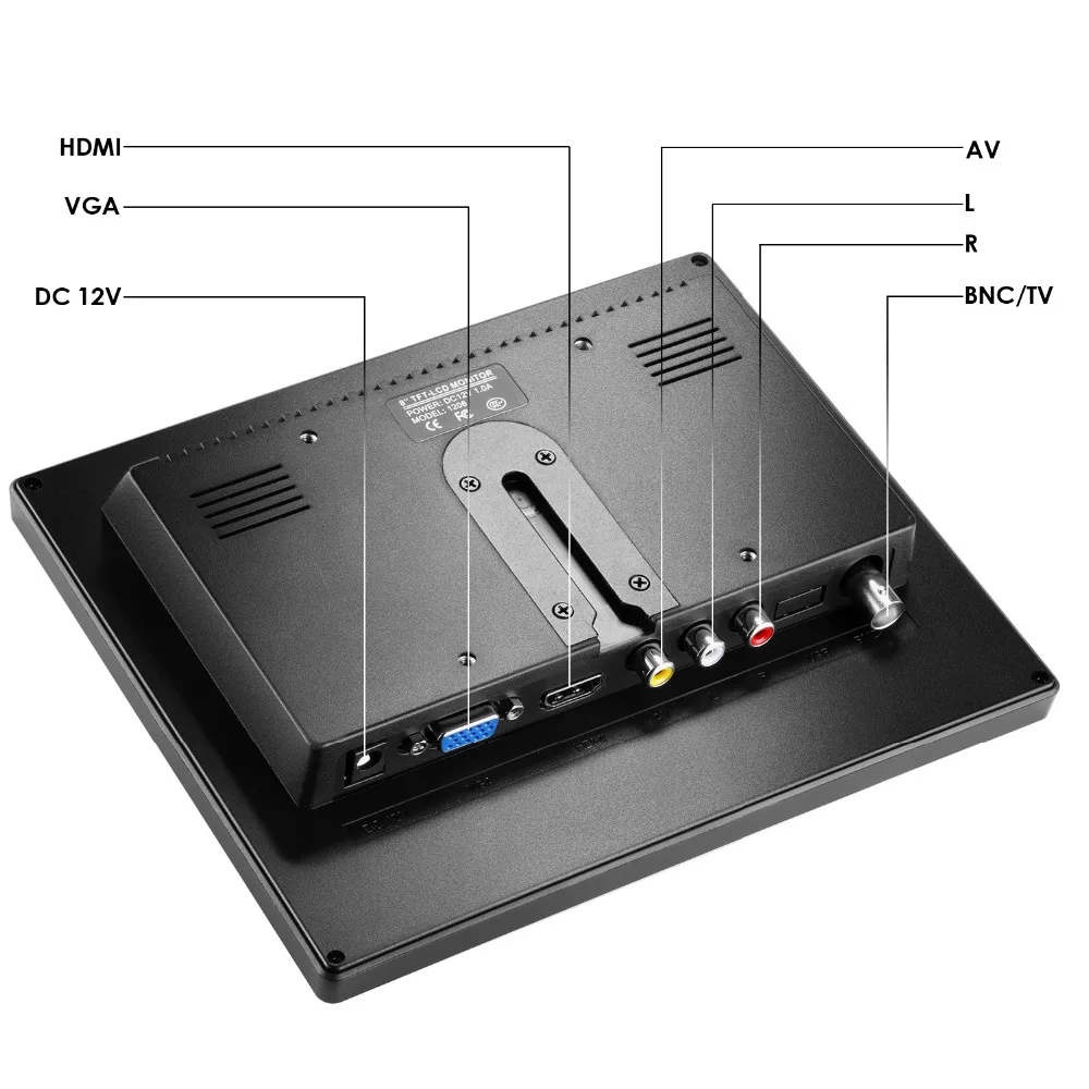 Neewer NW801H 8 дюймов монитор с 4:3TFT LCD экраном 1024x768 разрешение 500:1 контраст HDMI VGA BNC AV