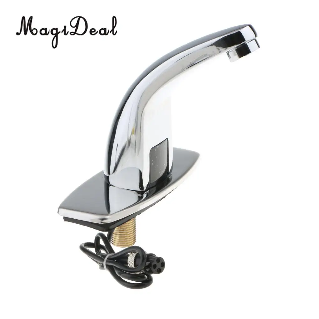 MagiDeal Alloy Automatic Infrared Sensor Sink Basin Faucet Hands Free Auto Mixer Tap Water Faucet Touch Water Tap Hands