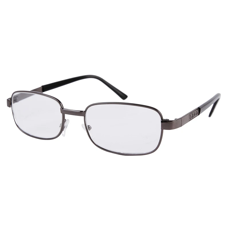 2x очки для чтения, стильная металлическая оправа, очки для чтения, Брендовые очки, мужские, женские, от+ 1,0 до+ 4,0 линзы, серая оправа