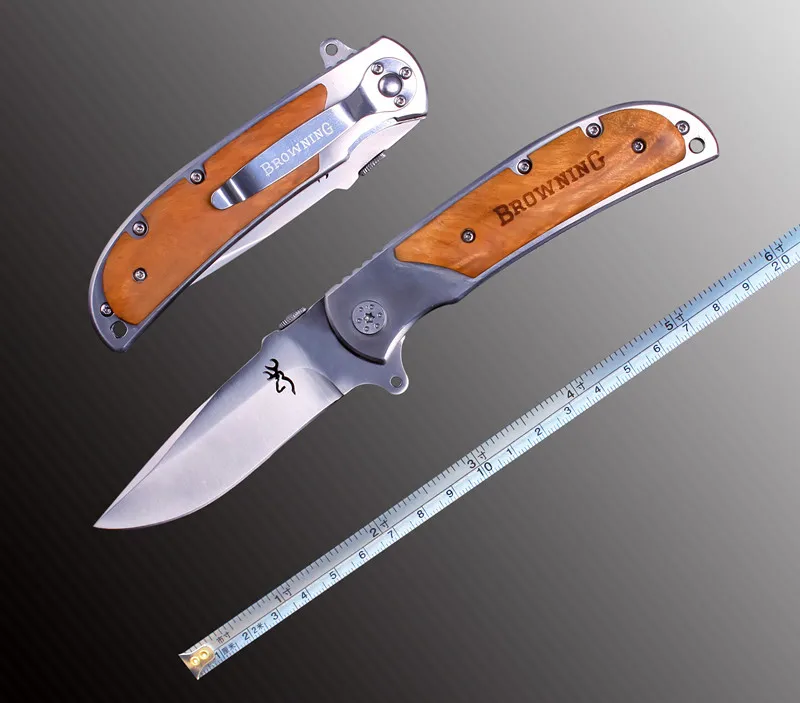 NEW Browning 338 Folding Knife Camping Survival Knives Hunting Knife 440c steel With Pocket Clip