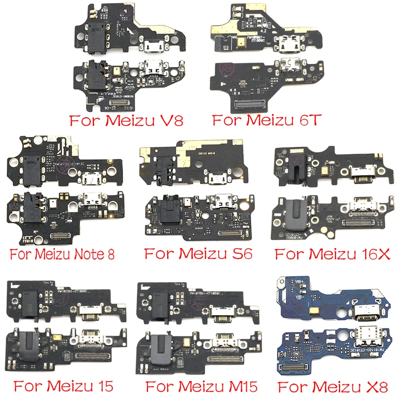 

USB Charging Port Dock Charger Plug Connector Board Flex Cable For Meizu M6T 15 M15 16X Note 8 M6S V8 X8 16th Plus