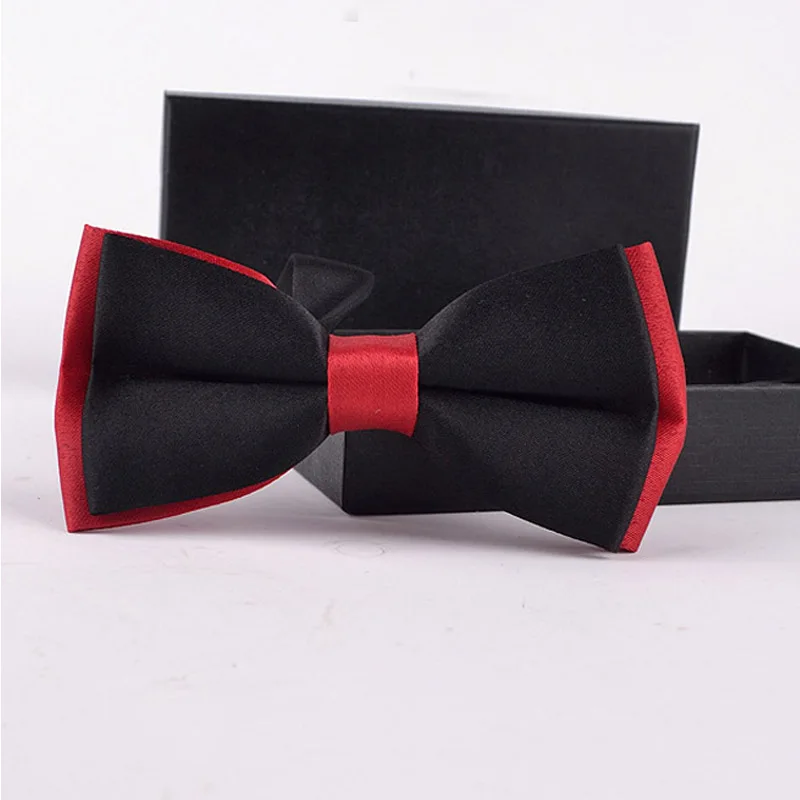 Галстук-бабочка, мужской формальный галстук, коммерческий Свадебный галстук-бабочка, Мужской Свадебный галстук-бабочка для мужчин, деловая рубашка, подарок, белая рубашка - Цвет: Dark Red Black
