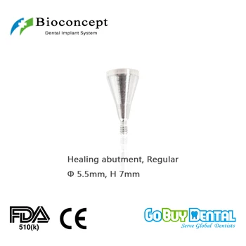 Osstem TSIII&Hiossen ETIII Compatible Bioconcept Hex Regular healing abutment D 5.5mm, height 7mm(324540) 1x angular 17 degree one piece multi unit abutment for internal hex dental implants bio effect