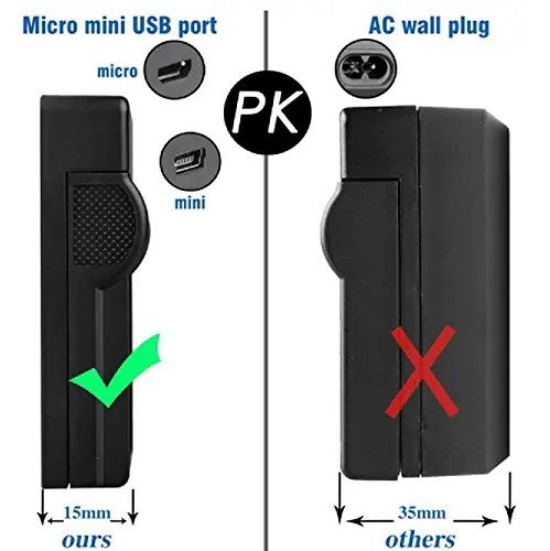Micro USB Battery Charger for Casio NP-30, NP30, NP 30 and Casio QV-R3, QV-R4, QV R3, QVR3, QVR4 Digital Camera