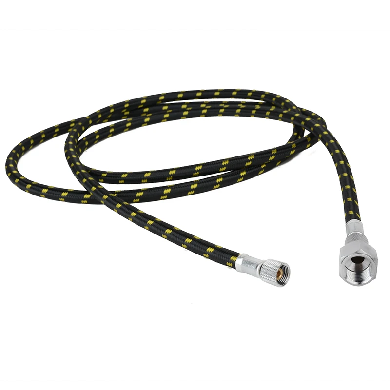 OSSIEAO 1pc 6FT 1.8m Braided Airbrush Compressor Air Hose Tool 1/8"-1/4" Adaptor Fitting