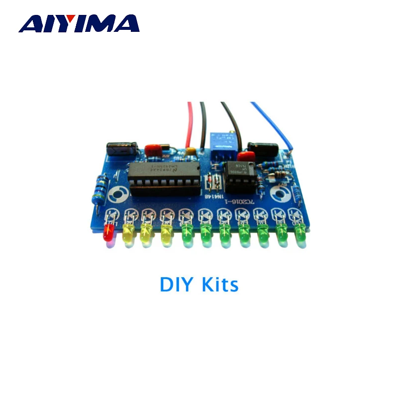 Aiyima LM3915 10 Светодиодный индикатор уровня звука VU метр усилитель мощности плата Diy