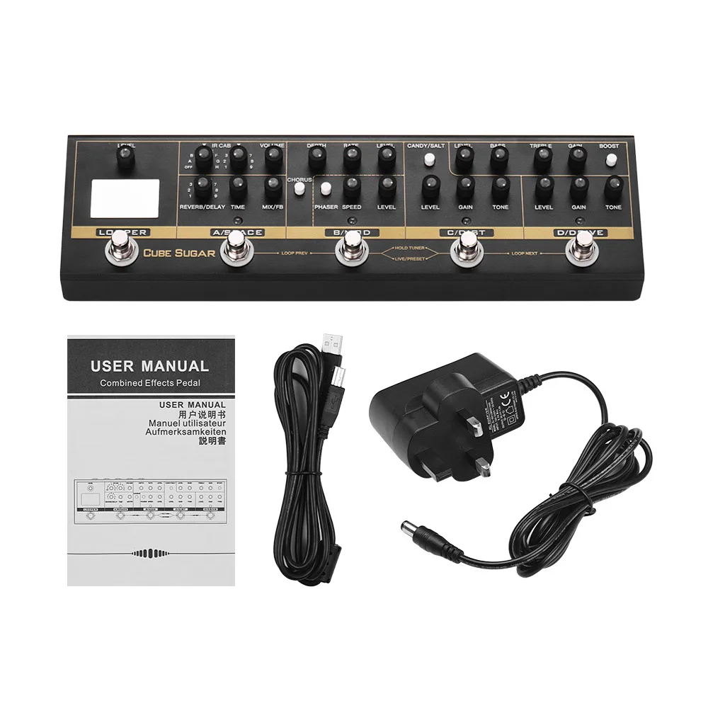 

72 IR Cabinets Simulation 9 Loops Tuner Guitar Effects Pedal Boost Overdive Distortion Chorus Phaser Delay Reverb Effects