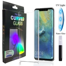 Nano Vloeibare UV Volledige Lijm Gehard Glas voor Huawei Mate 20 Pro MATE20PRO Bocht Rand Cover Telefoon Screen Protector Transparant film(China)