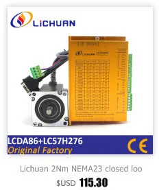 Горячие Lichuan замкнутого цикла шаговый двигатель LCDA86H+ LC86H2160 hybird серво замкнутой цепи 2 фазы шаговый двигатель 6A nema34 86 мм 12Nm