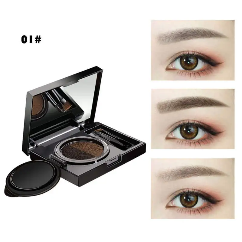 Для бровей Air Cushion-cara 2 Tone Naked Makeup Палитра для бровей с кистью для макияжа Наборы инструментов - Цвет: A01