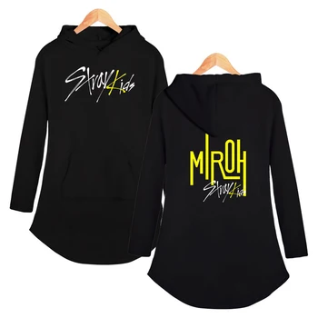 

Stray kids Hoodies Dress Streetwear Idol Comfortable Long Hoodies Style Kpop Outwear Women Fashion Sunmer/Spring Dress