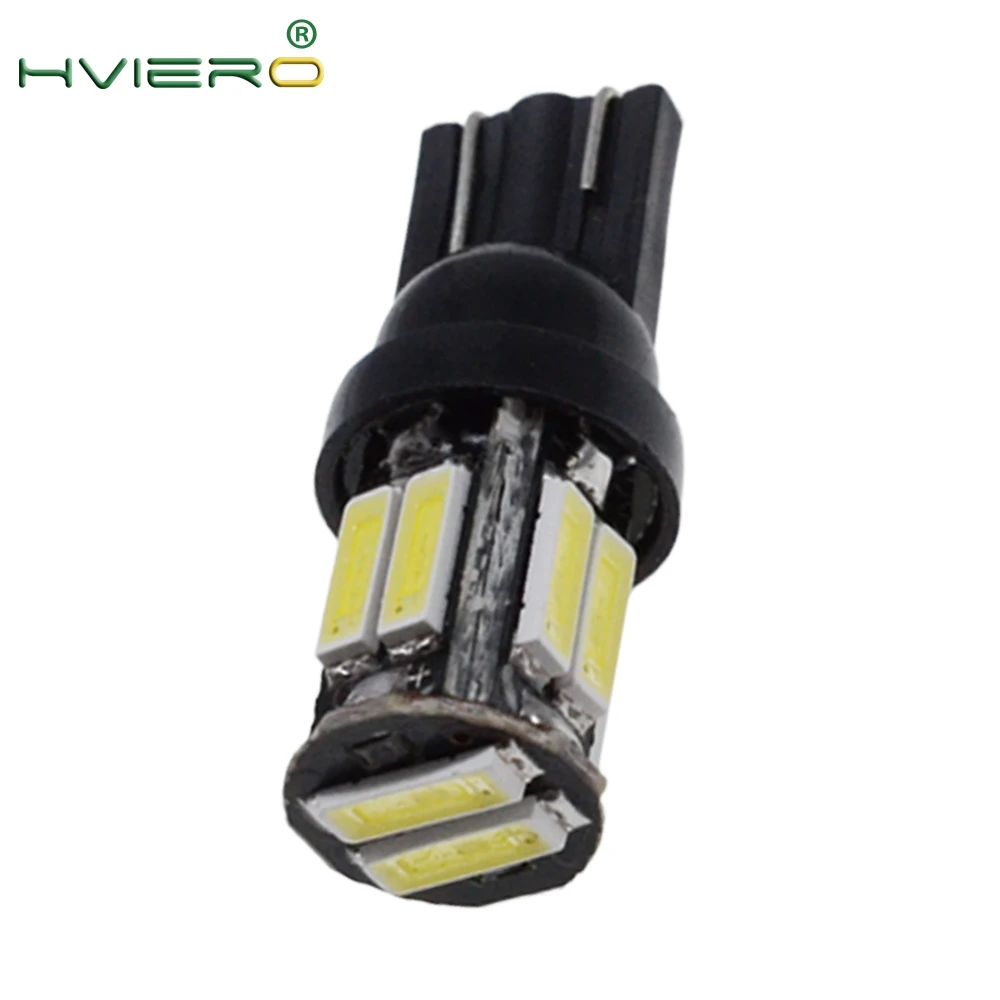 

10 Led 7020 SMD Auto LED 194 168 Wedge Replacement Reverse Instrument Panel Lamp White Blue Bulbs For Clearance Lights