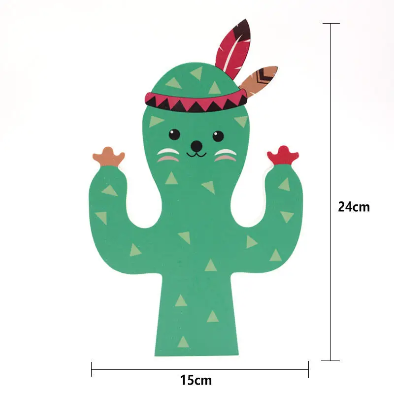 INS Скандинавское деревянное Настенное подвесное украшение милое Кактус в форме лисы детская комната спальня шкаф настольная стена DIY Украшение - Цвет: green cactus