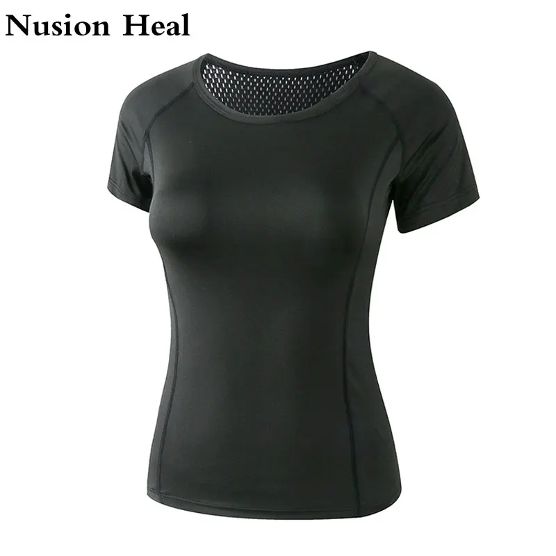 

2019 New Short Sleeve Workout Tops For Women'S Sports Yoga Shirts Gym Top For Seamless Fitness Top Bra Fitness Shirt Women Tank