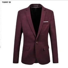 Мужской пиджак тренд формальных случаев зернистость пряжки блейзер высокое качество на заказ досуг бизнес пиджак