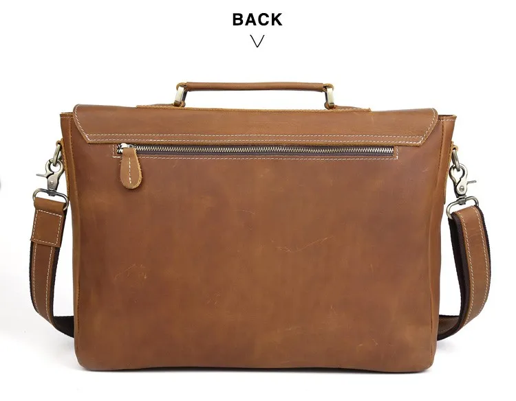 TIDING, большие кожаные портфели, 16 дюймов, сумка из телячьей кожи, винтажная стильная сумка через плечо P8069