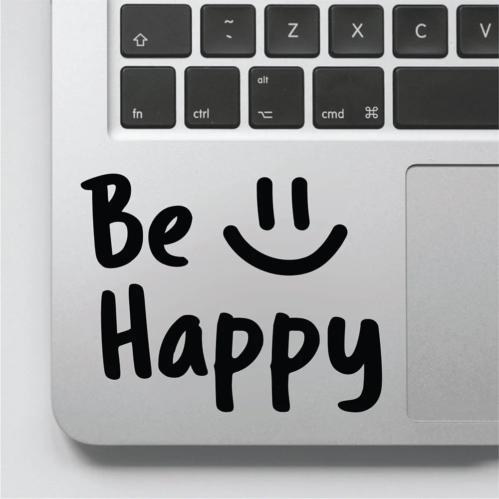 Be Happy наклейка положительные Виниловые Надписи настенные наклейки свет для ноутбука переключатель мотивационные слова Искусство наклейки на стену съемный D920