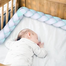 3 м ручной работы для Nordic узел новорожденного кровать бампер длинная плетеная оплетка подушка для детской кроватки, можно подвесить над кроваткой младенческой номер Декор