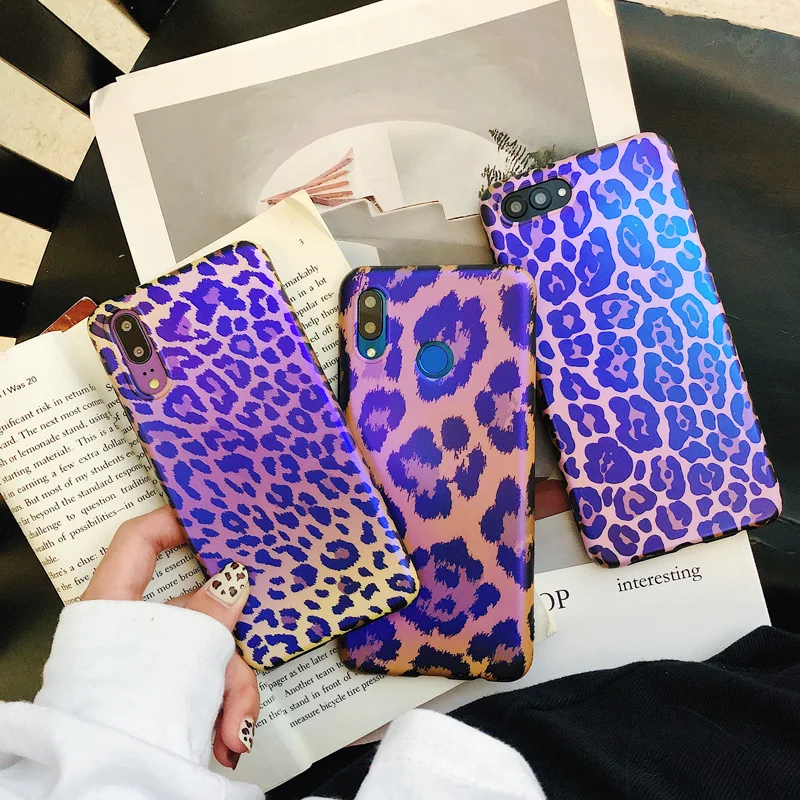 

Blue Ray Leopard Matte Case For Huawei P20 Pro Nova 3 Mate 10 pro Soft TPU Cases Cover For huawei Honor 9 10 Nova 2S Back Capa